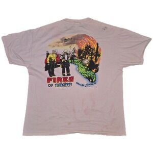 Vintage Volusia/ Flagler County Fire 1998 Survivor T Shirt XL Graphic Tee‎ (D)